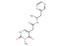 2-(3-methyl-2,4-dioxo-1,2,3,4-tetrahydropyrimidin-5-yl)-N-(1-methyl-2-pyrazin-2-ylethyl)acetamide