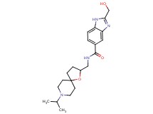 2-(hydroxymethyl)-N-[(8-isopropyl-1-oxa-8-azaspiro[4.5]dec-2-yl)methyl]-1H-benzimidazole-5-carboxamide