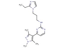 N-[3-(2-ethyl-1H-imidazol-1-yl)propyl]-4-(1,3,5-trimethyl-1H-pyrazol-4-yl)-2-pyrimidinamine