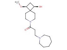 (1R*,3S*)-7-[3-(1-azepanyl)propanoyl]-3-methoxy-7-azaspiro[3.5]nonan-1-ol