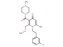 1-[2-(3-chlorophenyl)ethyl]-2-(methoxymethyl)-6-methyl-3-[(4-methyl-1-piperazinyl)carbonyl]-4(1H)-pyridinone