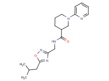 N-[(5-isobutyl-1,2,4-oxadiazol-3-yl)methyl]-1-(2-pyridinyl)-3-piperidinecarboxamide trifluoroacetate