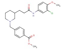 methyl 4-[(3-{3-[(3-chloro-4-methoxyphenyl)amino]-3-oxopropyl}-1-piperidinyl)methyl]benzoate