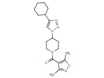 4-(4-cyclohexyl-1H-1,2,3-triazol-1-yl)-1-[(3,5-dimethyl-4-isoxazolyl)carbonyl]piperidine
