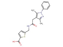 5-({[(3,5-dimethyl-1-phenyl-1H-pyrazol-4-yl)acetyl]amino}methyl)-2-thiophenecarboxylic acid