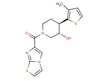 (3S*,4R*)-1-(imidazo[2,1-b][1,3]thiazol-6-ylcarbonyl)-4-(3-methyl-2-thienyl)piperidin-3-ol