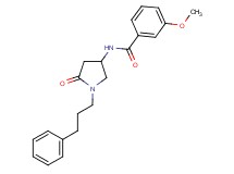 3-methoxy-N-[5-oxo-1-(3-phenylpropyl)-3-pyrrolidinyl]benzamide