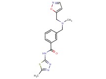 3-{[(isoxazol-5-ylmethyl)(methyl)amino]methyl}-N-(5-methyl-1,3,4-thiadiazol-2-yl)benzamide