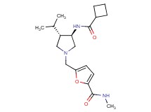 5-({rel-(3R,4S)-3-[(cyclobutylcarbonyl)amino]-4-isopropyl-1-pyrrolidinyl}methyl)-N-methyl-2-furamide hydrochloride