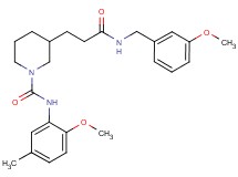 3-{3-[(3-methoxybenzyl)amino]-3-oxopropyl}-N-(2-methoxy-5-methylphenyl)-1-piperidinecarboxamide
