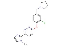 3-[2-chloro-4-(pyrrolidin-1-ylmethyl)phenoxy]-6-(1-methyl-1H-imidazol-2-yl)pyridazine