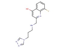 8-fluoro-2-({[3-(4H-1,2,4-triazol-4-yl)propyl]amino}methyl)quinolin-4-ol