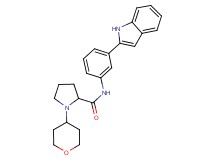N-[3-(1H-indol-2-yl)phenyl]-1-(tetrahydro-2H-pyran-4-yl)prolinamide