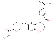 methyl 1-({4-[(3-isopropyl-1H-pyrazol-5-yl)carbonyl]-2,3,4,5-tetrahydro-1,4-benzoxazepin-7-yl}methyl)-4-piperidinecarboxylate