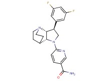 6-[(2R*,3S*,6R*)-3-(3,5-difluorophenyl)-1,5-diazatricyclo[5.2.2.0~2,6~]undec-5-yl]nicotinamide