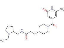 N-[(1-ethylpyrrolidin-2-yl)methyl]-3-{1-[(6-methyl-2-oxo-1,2-dihydropyridin-4-yl)carbonyl]piperidin-4-yl}propanamide