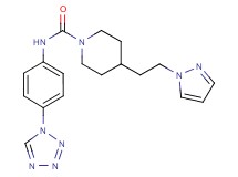 4-[2-(1H-pyrazol-1-yl)ethyl]-N-[4-(1H-tetrazol-1-yl)phenyl]piperidine-1-carboxamide