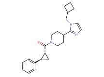 4-[1-(cyclobutylmethyl)-1H-imidazol-2-yl]-1-{[(1R*,2R*)-2-phenylcyclopropyl]carbonyl}piperidine