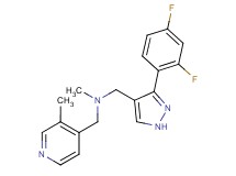 1-[3-(2,4-difluorophenyl)-1H-pyrazol-4-yl]-N-methyl-N-[(3-methyl-4-pyridinyl)methyl]methanamine