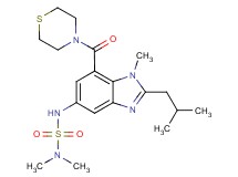 N'-[2-isobutyl-1-methyl-7-(4-thiomorpholinylcarbonyl)-1H-benzimidazol-5-yl]-N,N-dimethylsulfamide