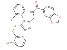 N-{[5-[(2-chlorobenzyl)thio]-4-(2-methylphenyl)-4H-1,2,4-triazol-3-yl]methyl}-1,3-benzodioxole-5-carboxamide