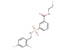 3-{[(2,4-difluorobenzyl)amino]sulfonyl}-N-(2-fluoroethyl)benzamide