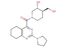 (3R*,4R*)-4-(hydroxymethyl)-1-{[2-(1-pyrrolidinyl)-5,6,7,8-tetrahydro-4-quinazolinyl]carbonyl}-3-piperidinol