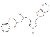 1-[3-(1-benzofuran-2-yl)-1H-pyrazol-4-yl]-N-(2,3-dihydro-1,4-benzodioxin-2-ylmethyl)-N-methylmethanamine