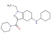 N-cyclohexyl-1-ethyl-3-(1-piperidinylcarbonyl)-4,5,6,7-tetrahydro-1H-indazol-5-amine
