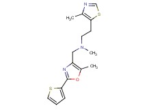 N-methyl-2-(4-methyl-1,3-thiazol-5-yl)-N-{[5-methyl-2-(2-thienyl)-1,3-oxazol-4-yl]methyl}ethanamine
