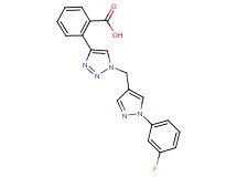 2-(1-{[1-(3-fluorophenyl)-1H-pyrazol-4-yl]methyl}-1H-1,2,3-triazol-4-yl)benzoic acid