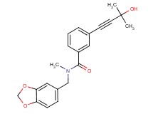 N-(1,3-benzodioxol-5-ylmethyl)-3-(3-hydroxy-3-methylbut-1-yn-1-yl)-N-methylbenzamide