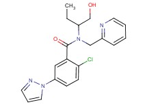 2-chloro-N-[1-(hydroxymethyl)propyl]-5-(1H-pyrazol-1-yl)-N-(pyridin-2-ylmethyl)benzamide