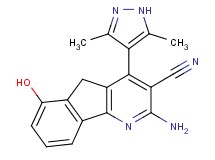 2-amino-4-(3,5-dimethyl-1H-pyrazol-4-yl)-6-hydroxy-5H-indeno[1,2-b]pyridine-3-carbonitrile