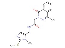 N-{[1-methyl-2-(methylthio)-1H-imidazol-5-yl]methyl}-2-(4-methyl-1-oxo-2(1H)-phthalazinyl)acetamide