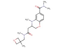 N,N,4-trimethyl-3-(2-{methyl[(3-methyloxetan-3-yl)methyl]amino}-2-oxoethyl)-3,4-dihydro-2H-1,4-benzoxazine-6-carboxamide