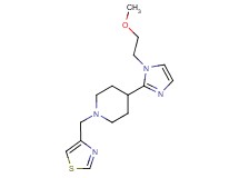 4-[1-(2-methoxyethyl)-1H-imidazol-2-yl]-1-(1,3-thiazol-4-ylmethyl)piperidine