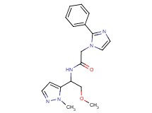 N-[2-methoxy-1-(1-methyl-1H-pyrazol-5-yl)ethyl]-2-(2-phenyl-1H-imidazol-1-yl)acetamide