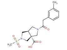 (3aR*,6aR*)-2-[(3-methylphenyl)acetyl]-5-(methylsulfonyl)hexahydropyrrolo[3,4-c]pyrrole-3a(1H)-carboxylic acid