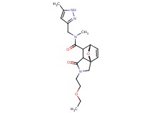(3aR*,6S*)-2-(2-ethoxyethyl)-N-methyl-N-[(5-methyl-1H-pyrazol-3-yl)methyl]-1-oxo-1,2,3,6,7,7a-hexahydro-3a,6-epoxyisoindole-7-carboxamide