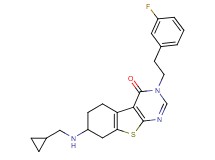 7-[(cyclopropylmethyl)amino]-3-[2-(3-fluorophenyl)ethyl]-5,6,7,8-tetrahydro[1]benzothieno[2,3-d]pyrimidin-4(3H)-one