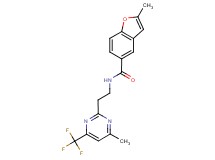 2-methyl-N-{2-[4-methyl-6-(trifluoromethyl)-2-pyrimidinyl]ethyl}-1-benzofuran-5-carboxamide