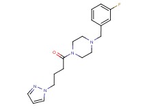 1-(3-fluorobenzyl)-4-[4-(1H-pyrazol-1-yl)butanoyl]piperazine