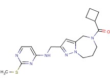 N-{[5-(cyclobutylcarbonyl)-5,6,7,8-tetrahydro-4H-pyrazolo[1,5-a][1,4]diazepin-2-yl]methyl}-2-(methylthio)pyrimidin-4-amine