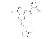 N-{rel-(3R,4S)-4-isopropyl-1-[2-(2-oxo-1-pyrrolidinyl)ethyl]-3-pyrrolidinyl}-2-methyl-3-furamide hydrochloride