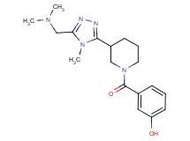 3-[(3-{5-[(dimethylamino)methyl]-4-methyl-4H-1,2,4-triazol-3-yl}piperidin-1-yl)carbonyl]phenol