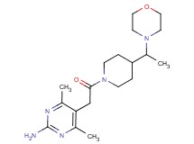 4,6-dimethyl-5-(2-{4-[1-(4-morpholinyl)ethyl]-1-piperidinyl}-2-oxoethyl)-2-pyrimidinamine