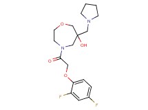 4-[(2,4-difluorophenoxy)acetyl]-6-(pyrrolidin-1-ylmethyl)-1,4-oxazepan-6-ol