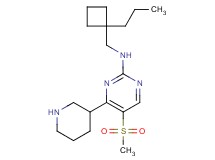 5-(methylsulfonyl)-4-(3-piperidinyl)-N-[(1-propylcyclobutyl)methyl]-2-pyrimidinamine hydrochloride
