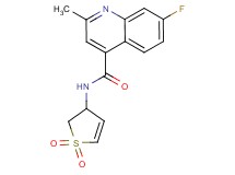 N-(1,1-dioxido-2,3-dihydro-3-thienyl)-7-fluoro-2-methylquinoline-4-carboxamide